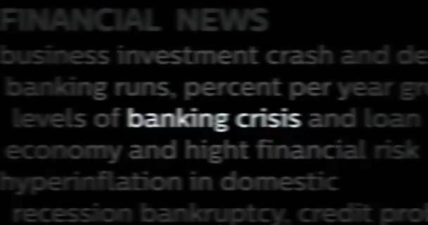 Crisi Bancaria Recessione Dell Inflazione Economia Crollare Notizie Principali Attraverso — Video Stock