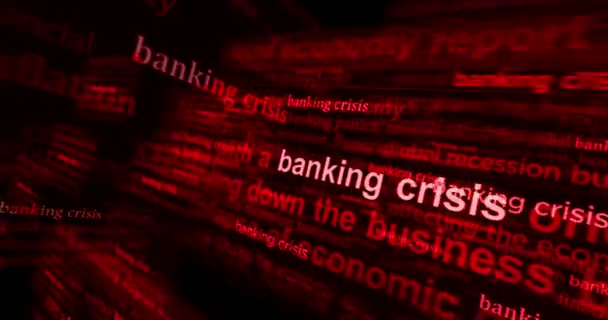 Crisis Bancaria Inflación Recesión Colapso Economía Titulares Noticias Través Los — Vídeos de Stock