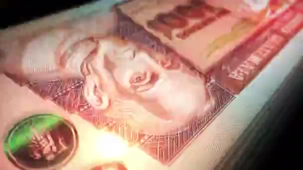 Guatemala Dinheiro Quetzal Dinheiro Contando Notas Gtq Moeda Rápida Contagem — Vídeo de Stock