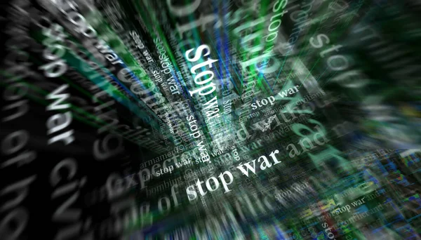 Zastavte Válečnou Mírovou Svobodu Žádné Další Násilné Zprávy Mezinárodních Médiích — Stock fotografie