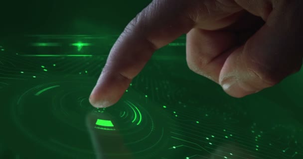 Recycling Ökologie Und Umweltfreundliche Symbol Digitale Abstrakte Konzept Finger Touchscreen — Stockvideo