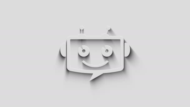 Chatbot Wsparcie Online Asystent Sztuczna Inteligencja Czat Bot Symbol Naturalnym — Wideo stockowe