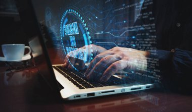 Tayvan teknoloji ihracat sembolü ve bilgisayar klavyesinde insan klavyesi. Eller dizüstü bilgisayarda. siber teknoloji ve özgün kavram 3 boyutlu illüstrasyon.