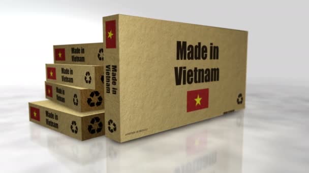 Hergestellt Vietnam Box Produktionslinie Fertigung Und Lieferung Produktfabrik Import Und — Stockvideo