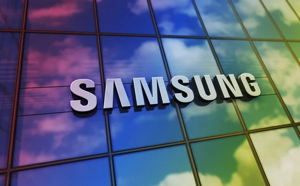 Suwon Sydkorea Februar 2024 Samsung Teknologi Hovedkvarter Glas Bygning Koncept Stock-billede