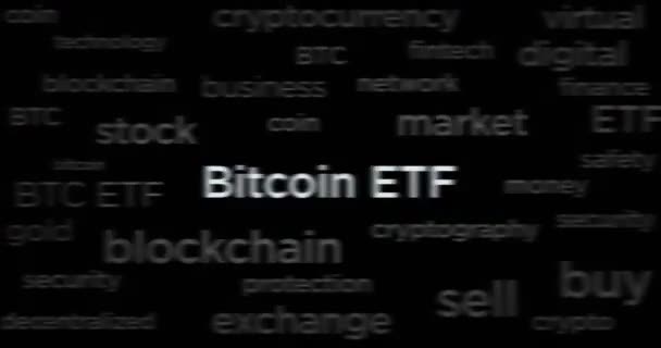 Bitcoin Etf Btcetf는 미디어 전반에 뉴스를 투자합니다 디스플레이 루프에 타이틀의 — 비디오