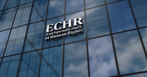 Στρασβούργο Γαλλία Φεβρουαρίου 2024 Ευρωπαϊκό Δικαστήριο Της Echr Για Την — Αρχείο Βίντεο