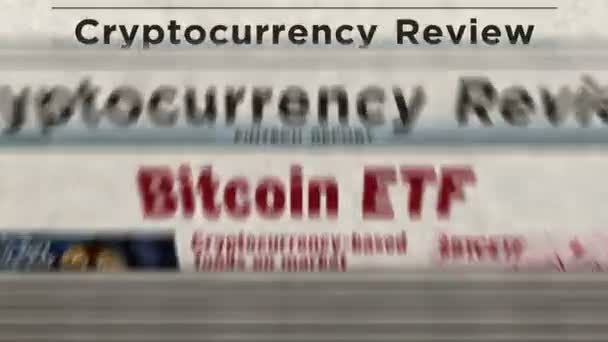 Spot Bitcoin Etf Btcetf Crypto Monnaie Investissement Quotidien Nouvelles Impression — Video