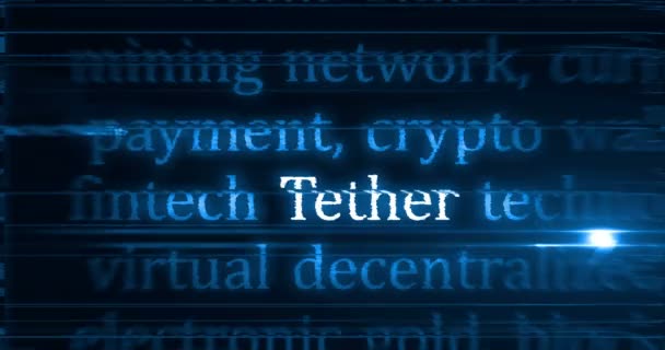 Криптовалюти Bitcoin Solana Ethereum Tether Криптовалюта Заголовок Новин Називає Міжнародний — стокове відео