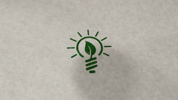 Экологичная Идея Штамп Петли Плавной Анимации Удар Топором Руки Зеленая — стоковое видео