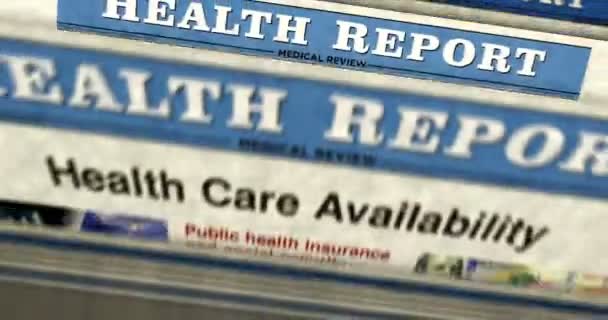 Egészségügyi Ellátás Rendelkezésre Állása Állami Biztosítás Napi Hírek Újság Nyomtatása — Stock videók