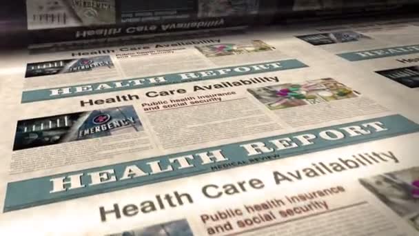 Διαθεσιμότητα Της Υγειονομικής Περίθαλψης Και Της Δημόσιας Ασφάλισης Καθημερινή Εφημερίδα — Αρχείο Βίντεο
