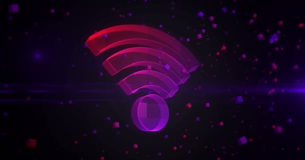 Wifi 모바일 인터넷 핫스팟 디지털 사이버 컴퓨터 — 비디오