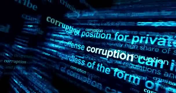 Korrupciós Vesztegetés Payola Legfrissebb Hírek Címek Nemzetközi Média Elvont Koncepció — Stock videók