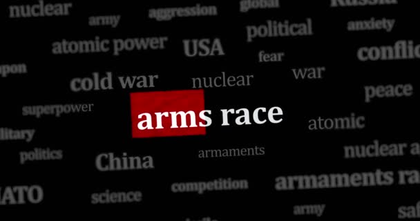 Гонка Вооружений Военное Вооружение Конфликтуют Новостями Всему Международному Поиску Интернете — стоковое видео