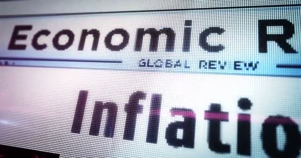 Los Precios Crisis Economía Inflación Aumentan Lectura Diaria Periódicos Pantalla — Vídeos de Stock
