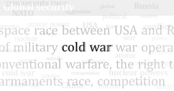 Soğuk Savaş Silahlanma Yarışı Uluslararası Medyada Manşet Oldu Ekranlardaki Internet — Stok video