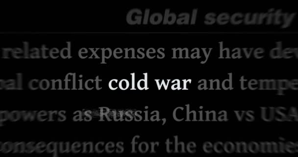 Guerra Fría Carrera Armamentista Noticia Principal Través Los Medios Internacionales — Vídeos de Stock