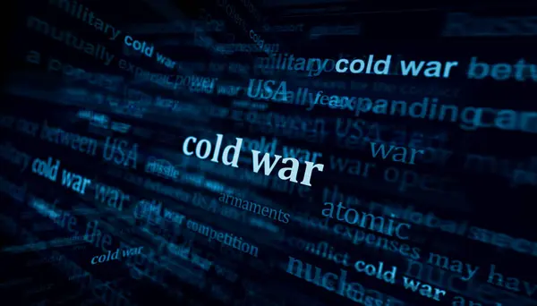 Guerra Fría Carrera Armamentista Encabezan Noticias Los Medios Internacionales Concepto — Foto de Stock
