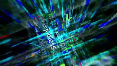 İşsiz işsizlik krizi medyada manşet oldu. Soyut konsept döngü gösterir. Ekranlar arasında pürüzsüz 3d döngü efektli uçuş.