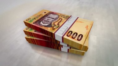Malavi parası Malawian kwachas yığın. Ekonomi, bankacılık, iş, kriz, durgunluk, borç ve finans konularının kavramı. 2000 MWK banknotları 3d yığın.