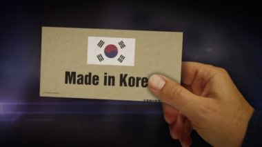 Kore malı. El yapımı. Üretim, üretim ve teslimat. Ürün fabrikası, ithalat ve ihracat. Soyut konsept 3d.