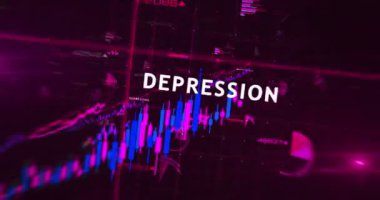 Zihinsel sağlık ve depresyon krizi şeması çizelgeleri ve grafikleri hızlı kusursuz döngüsüz analiz kavramı animasyonu