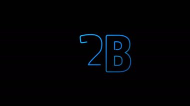 B2B iş ortaklığı pazarlama ve yönetim hattı sembol döngüsü. Siber teknoloji soyut konsept simgesi pürüzsüz ve döngülü basit canlandırma.