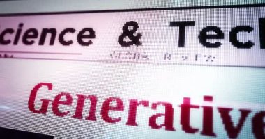 Mobil tablet bilgisayar ekranında yapay zeka günlük gazete okumaları. Manşetlerle ekrana dokunun. Haber konsepti 3D.