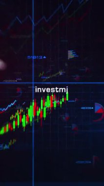 Dikey video: İş karlı gelir ve sermaye diyagramları grafikler ve grafikler hızlı döngü analizi konsepti animasyonu