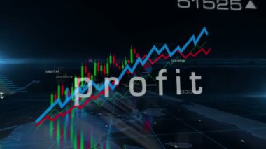 İş gelirleri ve sermaye çizelgeleri ve grafikleri kusursuz ve döngüsüz 3D animasyon kavramı