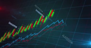 Ticari gelir ve sermaye çizelgeleri ve grafikler kusursuz ve döngüsel konsept