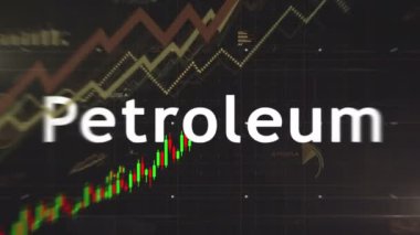 Taşımacılık ve enerji şeması için petrol yağı üretimi grafikler ve grafikler sorunsuz döngü analizi kavramı