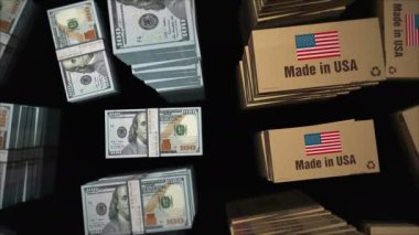 Amerikan kutusunda ve Amerikan Doları 'ndaki para destelerinde üretildi. Amerikan İhracat Özeti kavramı 3D döngü içermeyen dikişsiz.