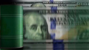 Nijerya Petrol Şirketi ve yakıt çıkarma varilleri ABD Doları para banknotları üzerinde pürüzsüz ve geri dönüşümsüz konsepti de sayarak. Nijerya petrol endüstrisi iş döngüsü geçmişi.