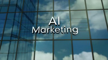 Yapay zeka cam inşa konsepti. Ön cephedeki yapay zeka algoritma ticaret sembolü 3D.