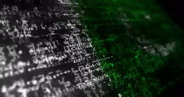Pakistan Amerikan bayrağı güvenlik kodu sallıyor. Pakistan siber güvenlik saldırısı ve hack konsept animasyonu.