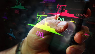 Petrol pompası sondaj sembolü teknolojisi konsepti. Arıza ekranındaki soyut imza 3d illüstrasyon.