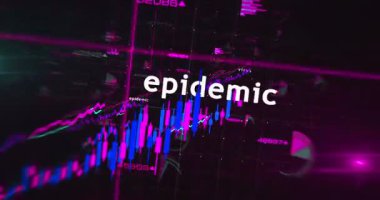 Virüs salgını diyagramları grafikler ve grafikler hızlı kusursuz döngüsüz analiz kavramı animasyonu