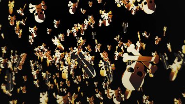 Kafatası siber korsanları ve hackleyen siber saldırı altın metal sembolü. Soyut konsept 3d simge çizimi.