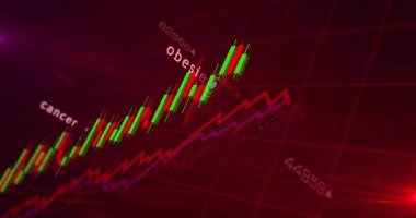 Medeniyet hastalıkları ve sağlık hizmeti kriz çizelgeleri ve grafikleri sorunsuz ve döngüsüz bir konsept.