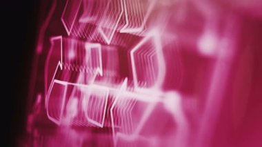 Çöp atığı yönetimi ve çöp kutusu sembolü soyut dijital kavramı sil. Küresel ağ ve siber teknoloji arkaplanı pürüzsüz ve döngülü 3D animasyon.