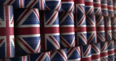 İngiltere Büyük Britanya petrol şirketi ve petrol çıkarma varilleri sorunsuz ve geri dönüşümsüz konseptte. İngiliz yakıt sanayi varilleri.