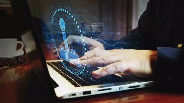 Joystick video oyunu, oyun sembolü ve klavye yazan adam. Eller dizüstü bilgisayarda. Ağ, siber teknoloji ve özet kavram.