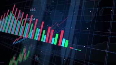 Perakende bankacılık para iş grafikleri ve grafikler ekran üzerinde konsept