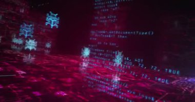 Solucan siber güvenlik ve dijital virüs saldırısı sembolü soyut siber konsept. Dijital teknolojinin arka planı kusursuz ve ben...