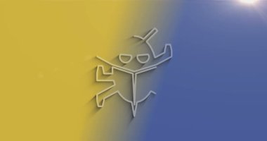 Solucan siber güvenlik ve dijital virüs saldırı sembolü. Siber teknoloji ikonu döngülenebilir ve kusursuz soyut konsept. 3D ışık ve gölge nesne.