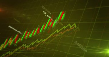 Küresel ısınma ve ortamı değiştirme grafikleri ve grafikleri pürüzsüz ve çevrilebilir konsept