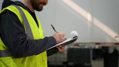 Aracın teknik merkezdeki ya da depodaki servisi, kamyon hakkındaki bilgileri kaydediyor. Yüksek kalite 4k görüntü
