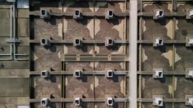 Hava manzaralı su arıtma tesisi ya da sağlıklı konsept için. Yüksek kalite fotoğraf